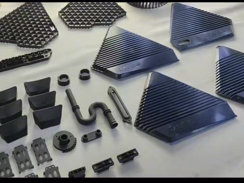 vacuum cast prototype parts displayed on desktop for inspection