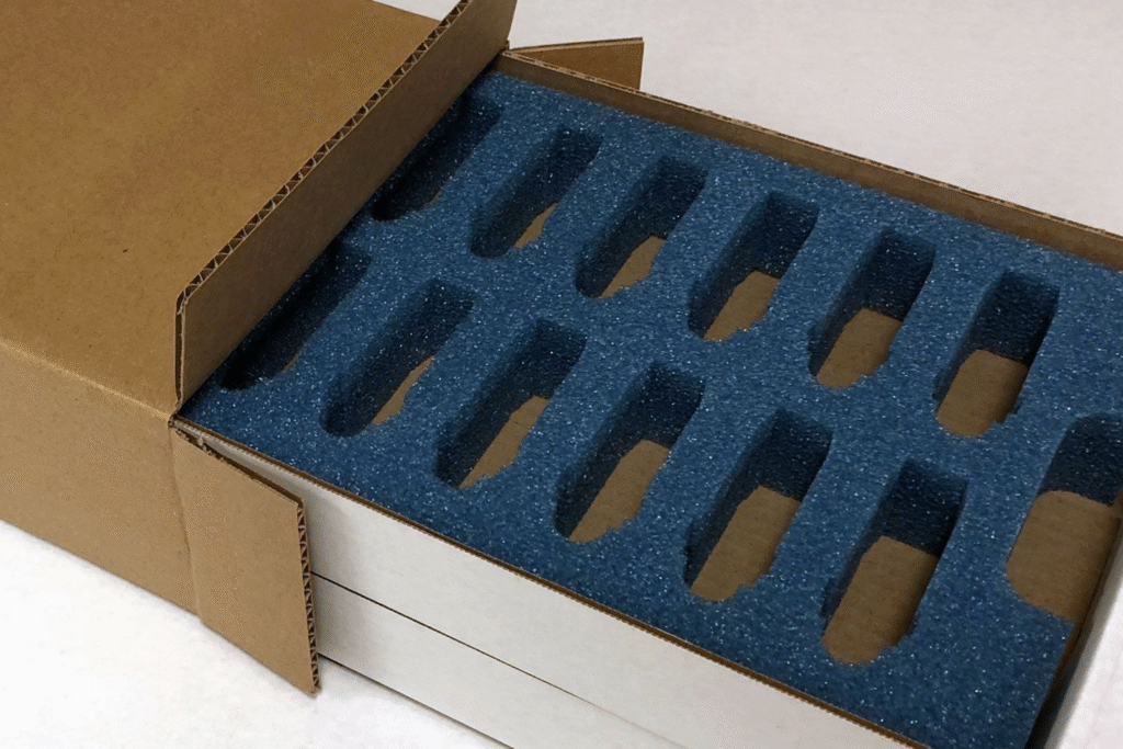 foam insert electronics packaging for export shipping