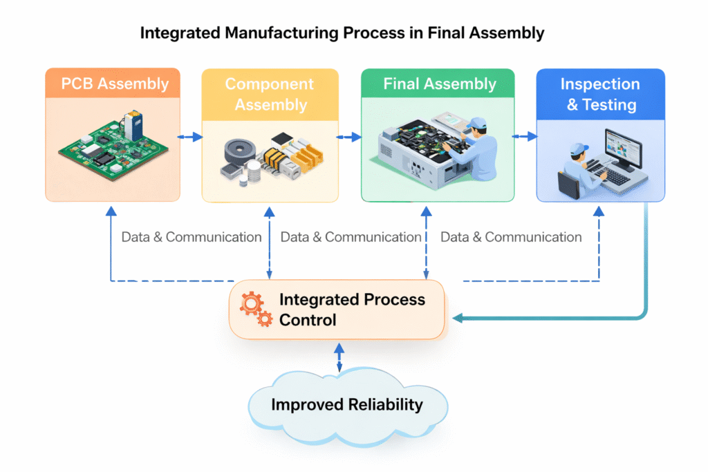 integrated manufacturing improving product reliability in final assembly