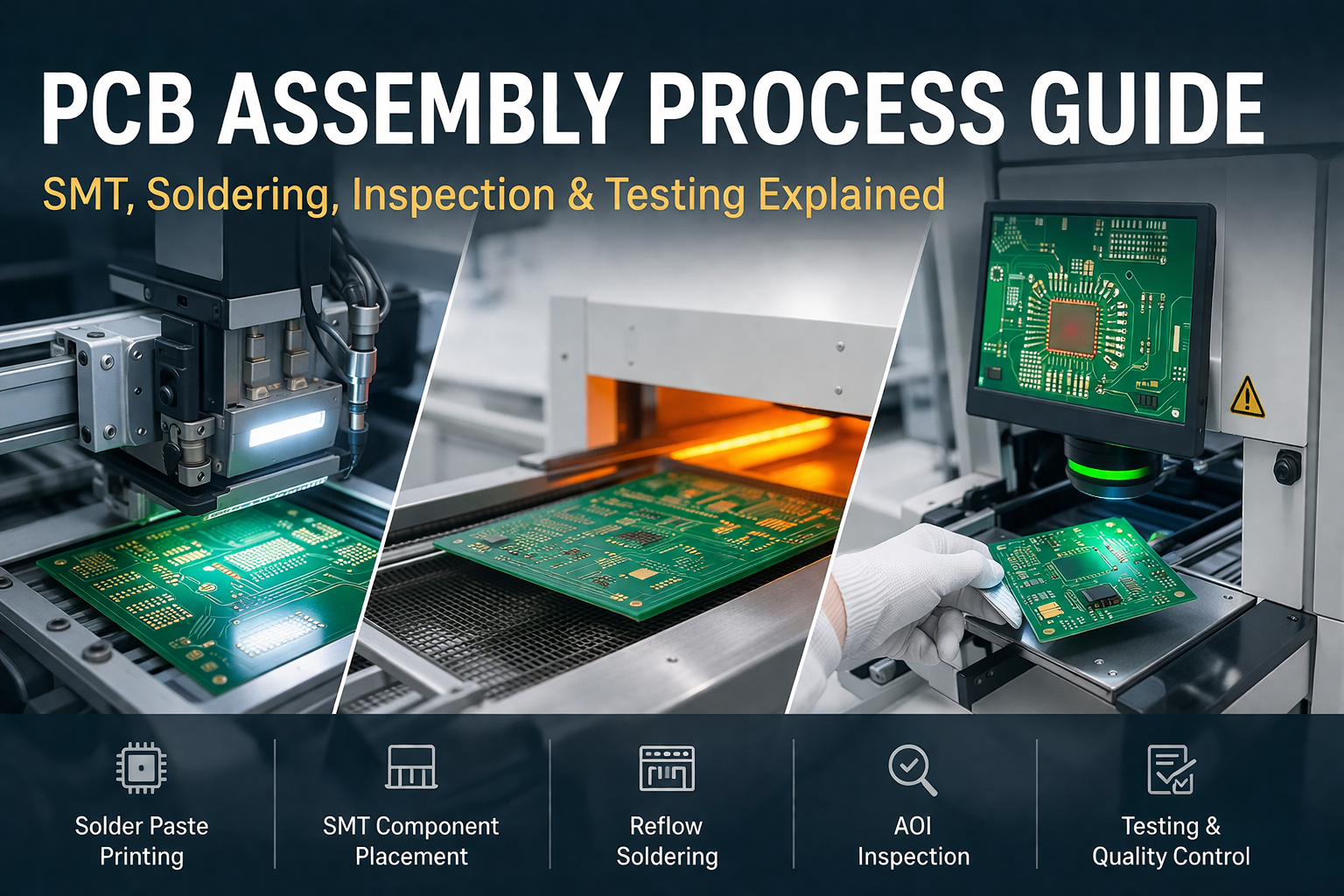 PCB Assembly Process Step by Step (SMT to Testing Guide)