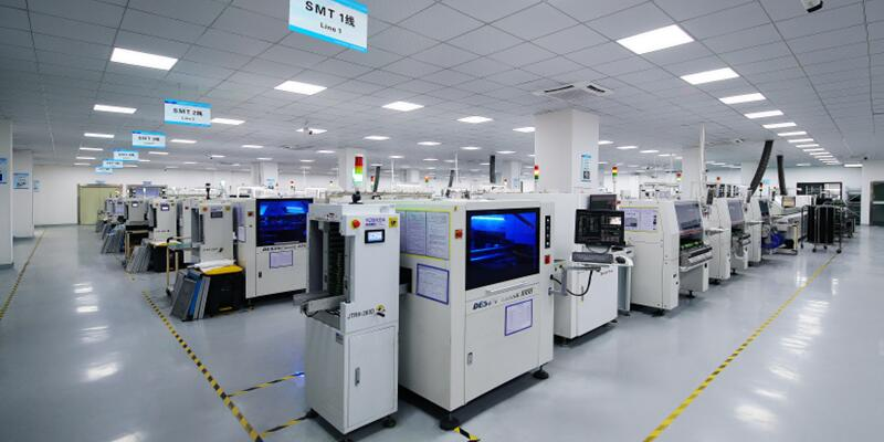 PCB assembly process in SMT production line electronics manufacturing