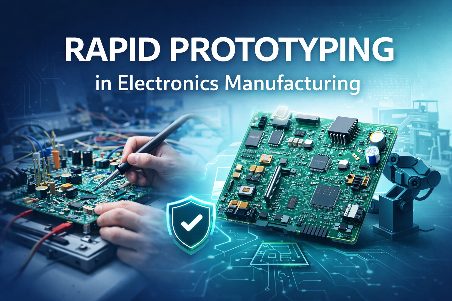 rapid prototyping in electronics manufacturing process flow with engineering testing
