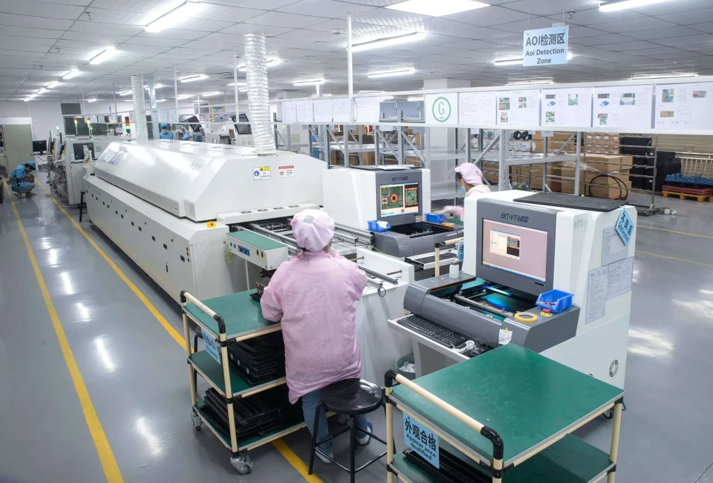 traceability in electronics manufacturing AOI inspection process in production line