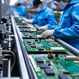 Electronics manufacturing assembly line
