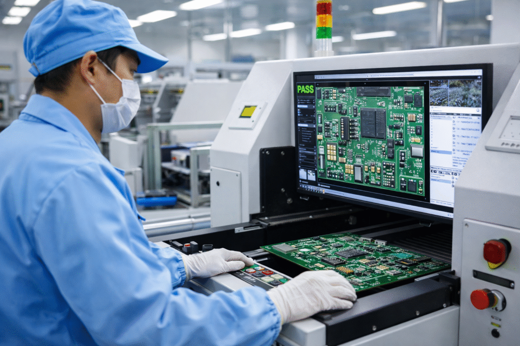 OEM manufacturing services AOI inspection process for PCB quality control