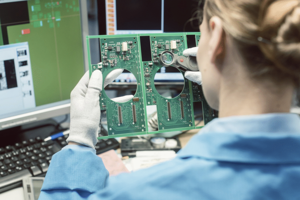 PCB inspection process to detect short circuit risks in electronics manufacturing
