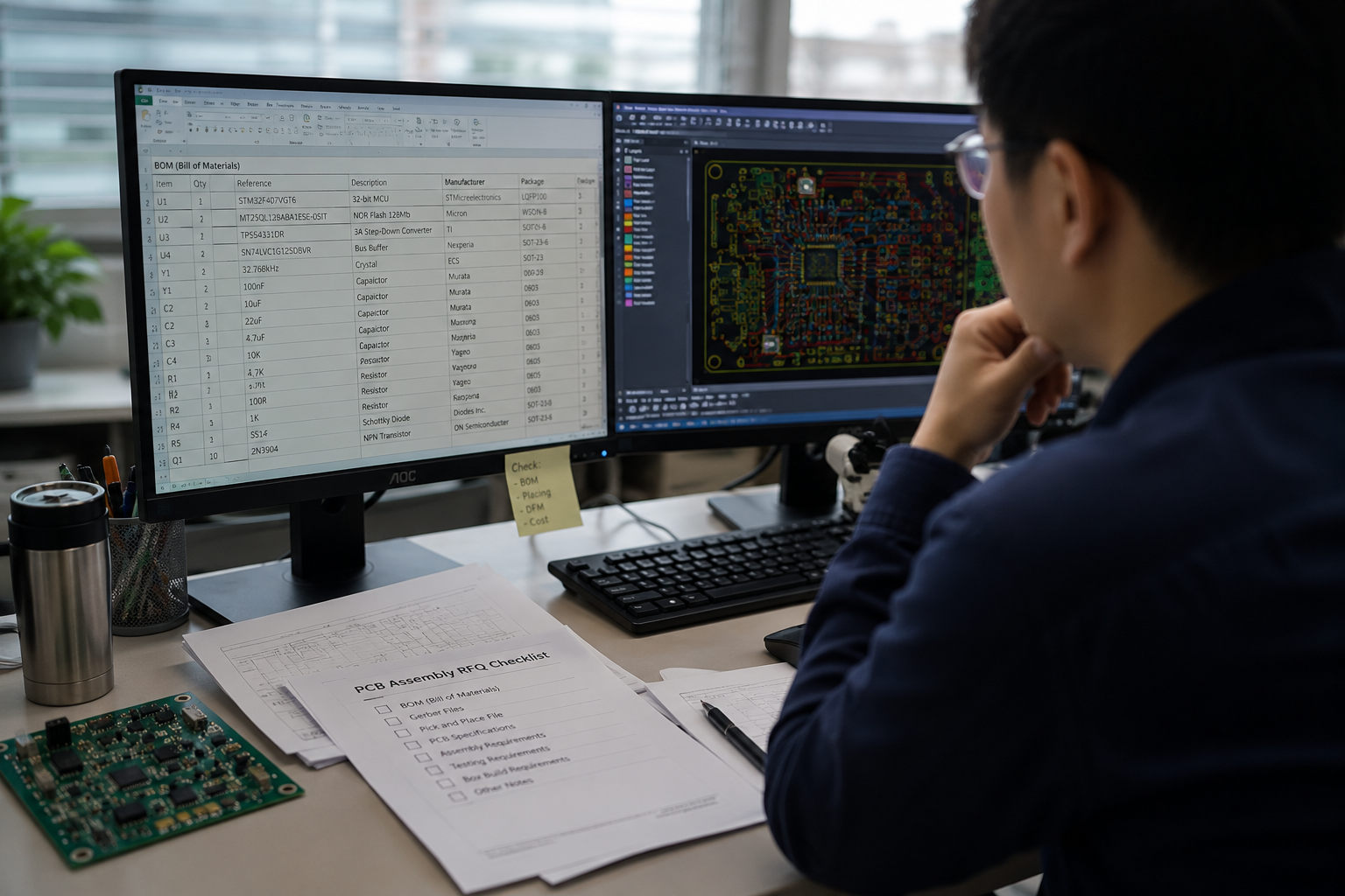PCB assembly RFQ checklist for engineering file review