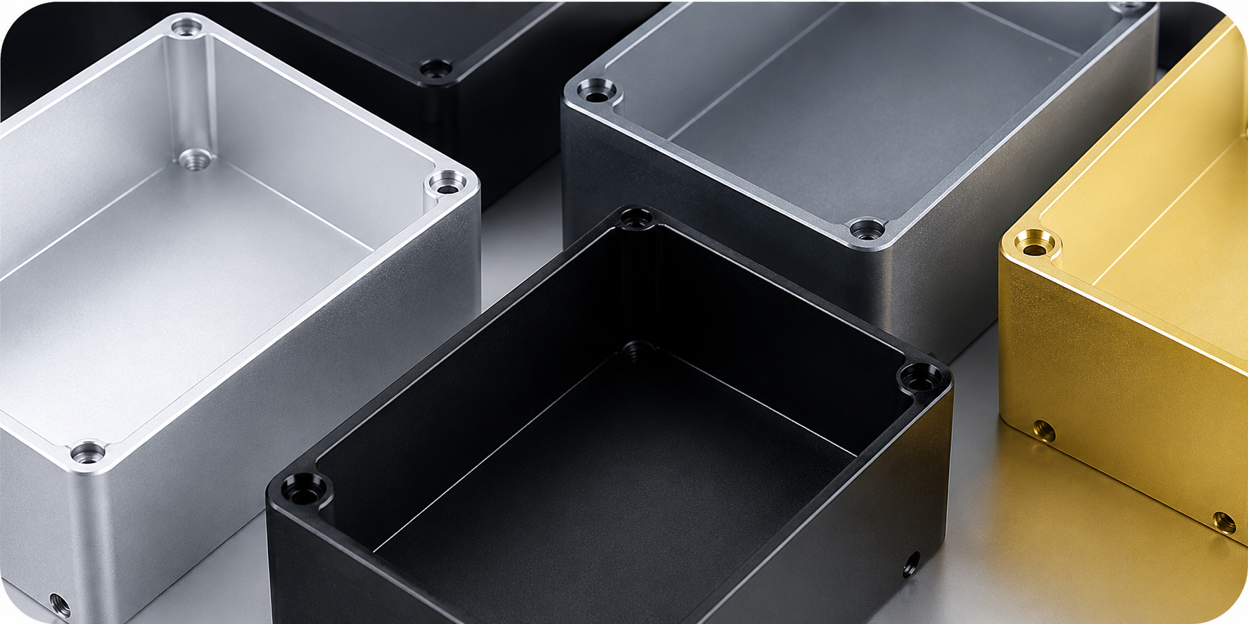 Anodizing and plating for aluminum metal electronic housings