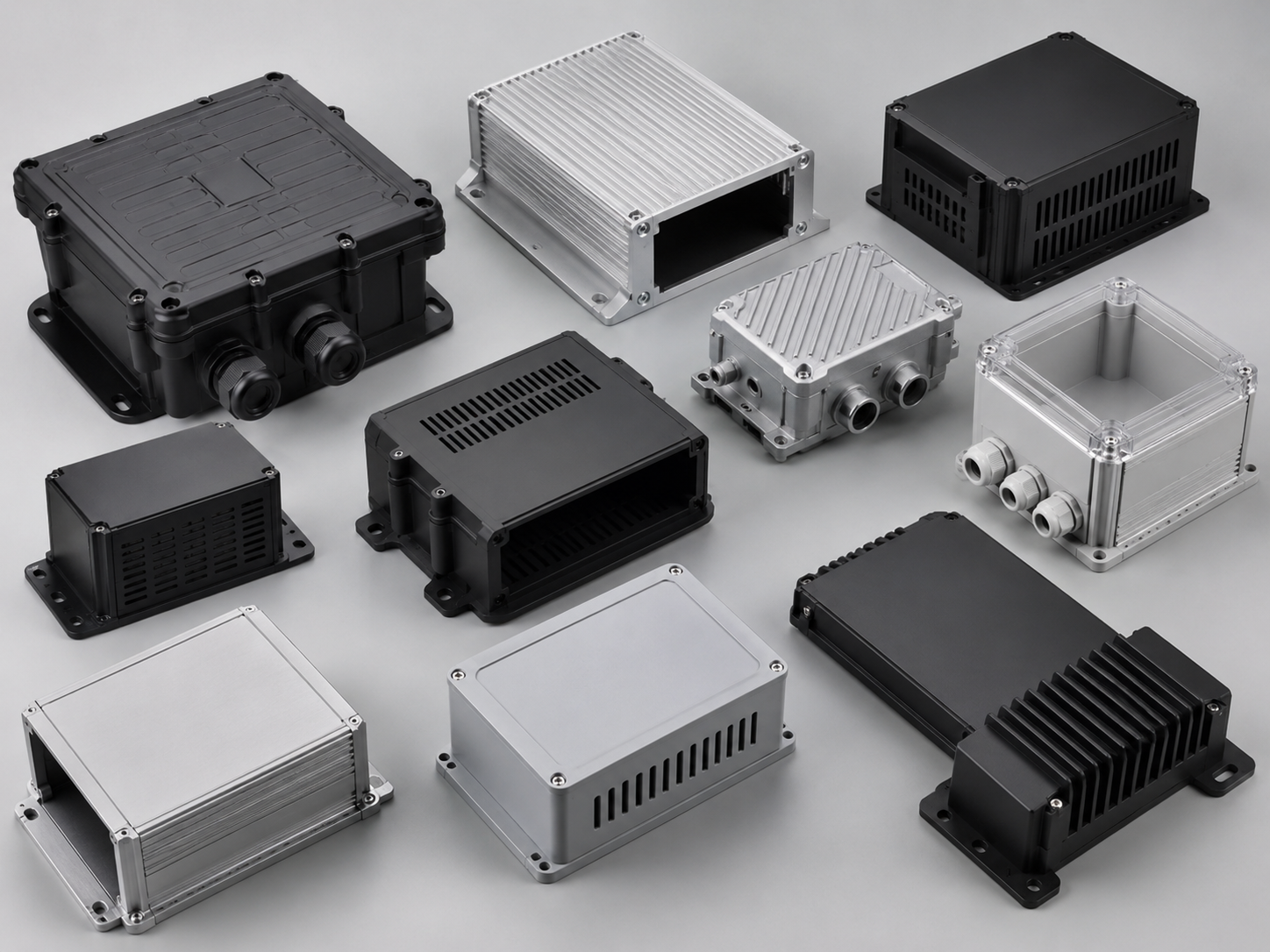 Industrial electronic cases for control units and power modules