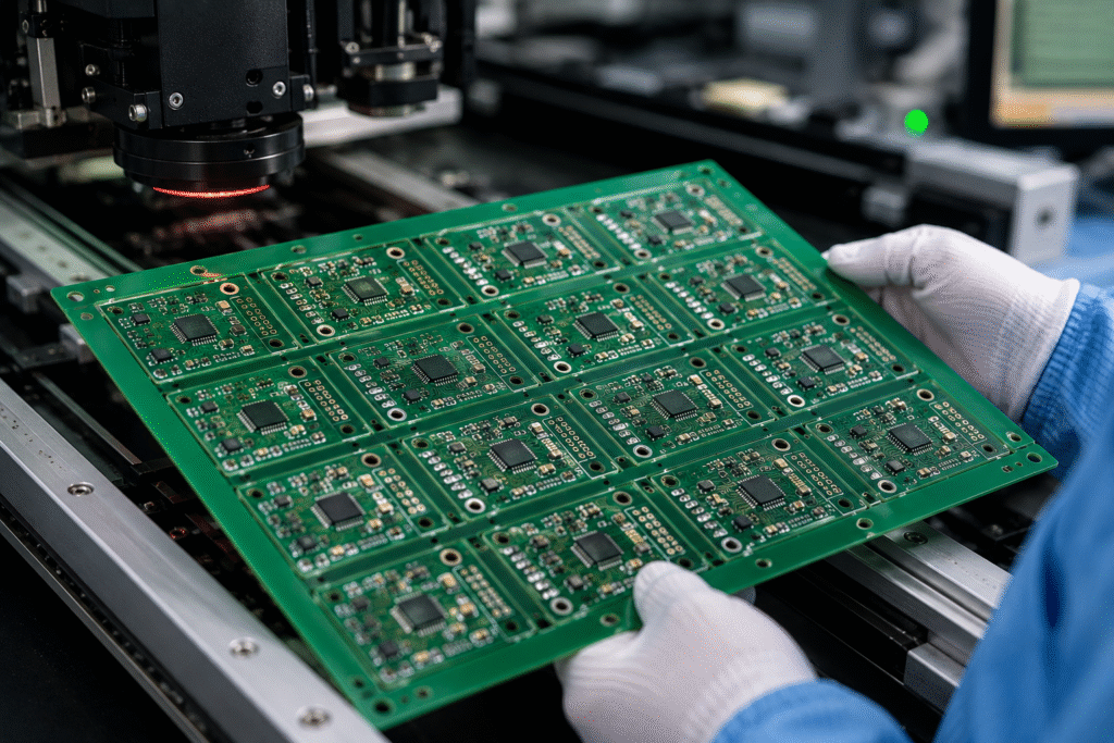 PCB panelization guide showing SMT assembly quality control for PCB panels