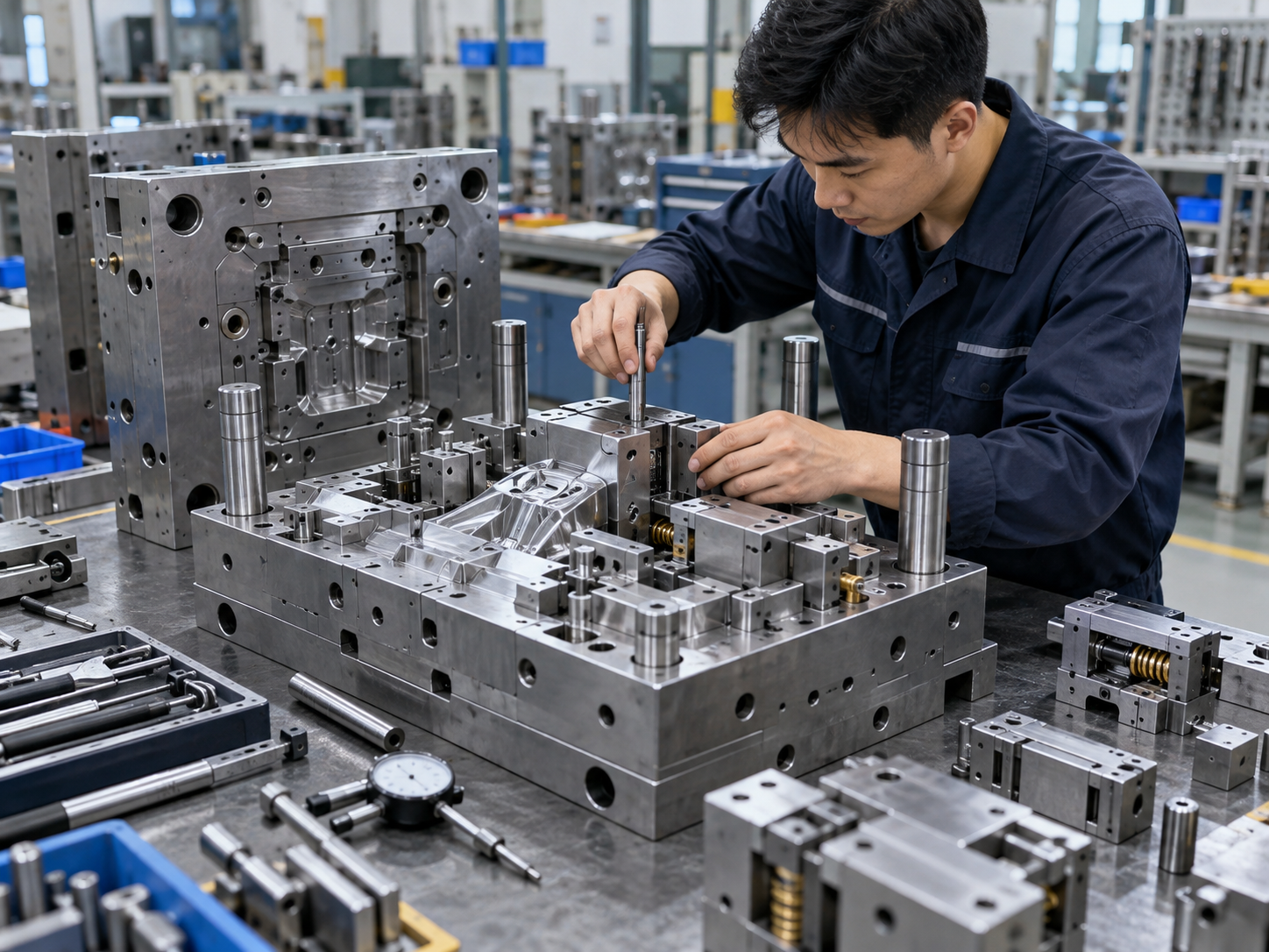 Injection mold fitting and assembly