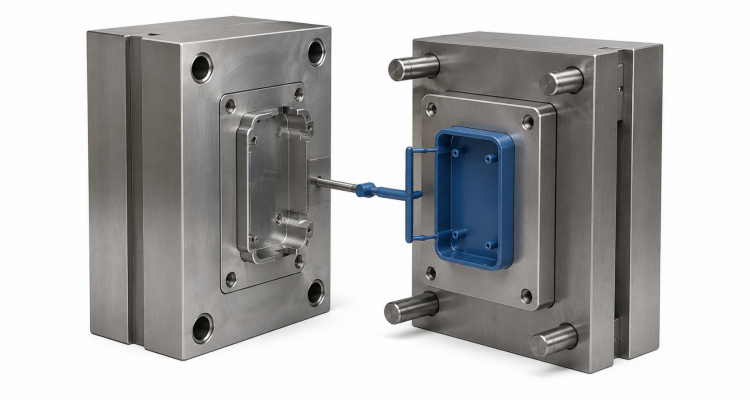 Two-plate custom injection mold